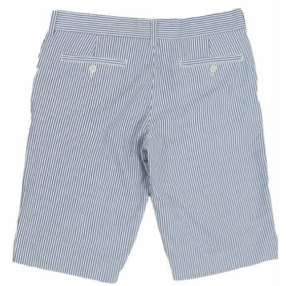 NEW Polo Ralph Lauren Womens Seersucker Shorts! Size 6  Navy Blue & White Stripe - Picture 2 of 2